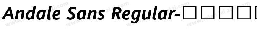 Andale Sans Regular字体转换